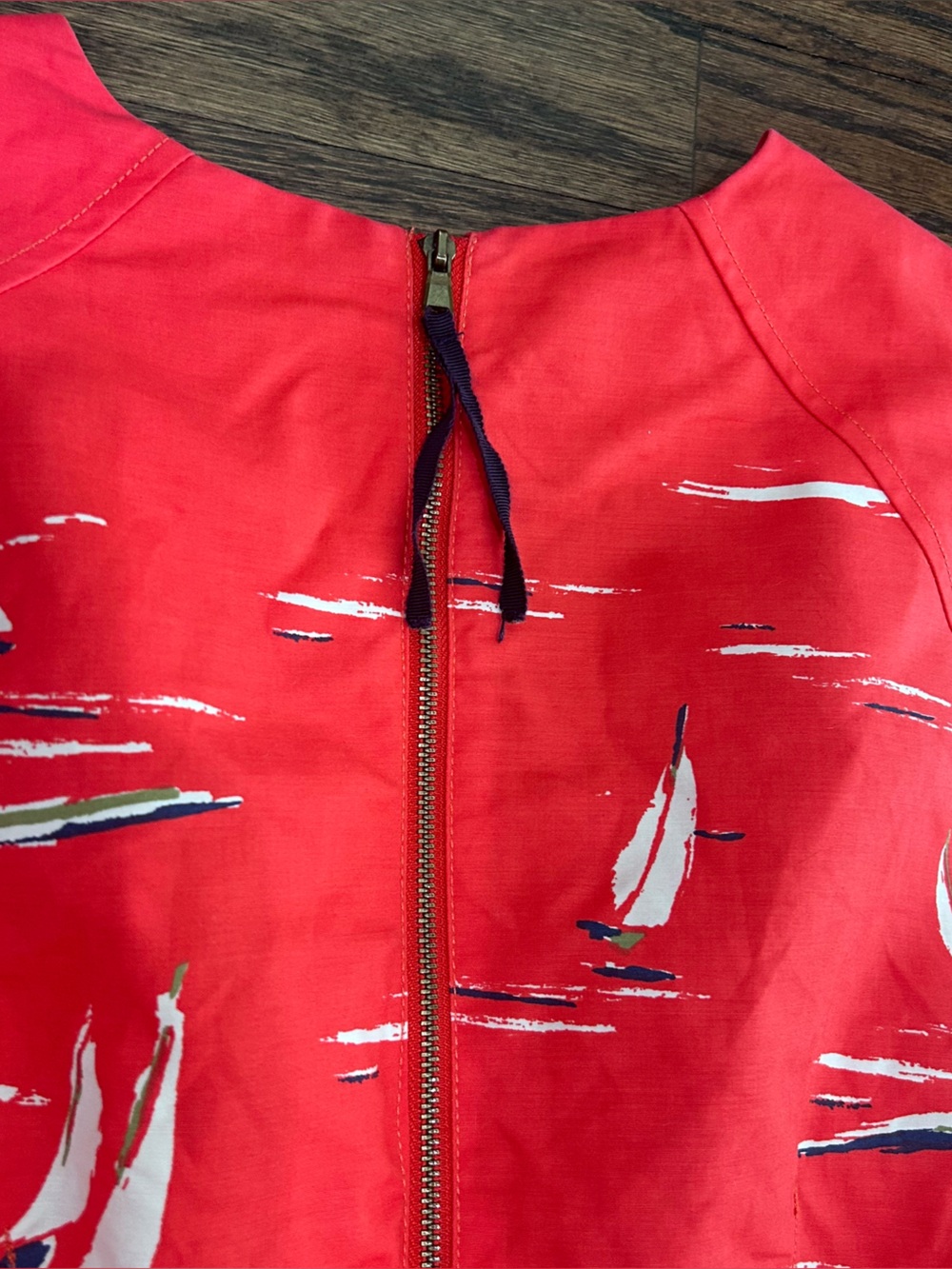 Maeve by Anthropologie Berru Poplin Sailboat Print Shift Dress Size 6 - Picture 10 of 14